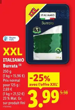 Lidl ITALIAMO Burrata offre