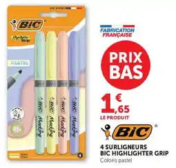 Hyper U BIC Surligneurs Highlighter Grip offre