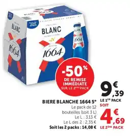 Hyper U 1664 Bière blanche offre