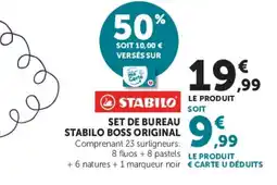 Hyper U STABILO SET DE BUREAU STABILO BOSS ORIGINAL offre