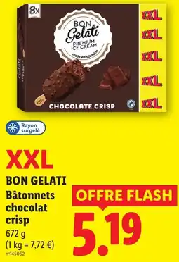 Lidl BON GELATI Bâtonnets chocolat crisp offre