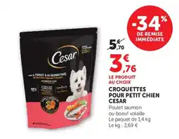Hyper U Cesar Croquettes pour petit chien offre
