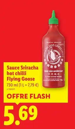 Lidl Flying Goose Sauce Sriracha hot chilli offre