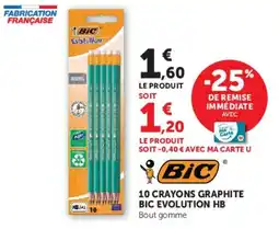 Hyper U BIC CRAYONS GRAPHITE offre