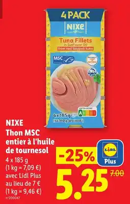 Lidl NIXE Thon MSC offre