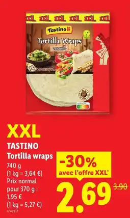 Lidl TASTINO Tortilla wraps offre