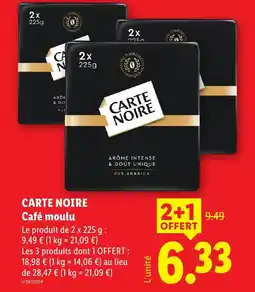 Lidl CARTE NOIRE Café moulu offre