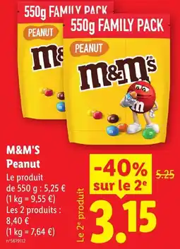 Lidl M&M'S Peanut offre