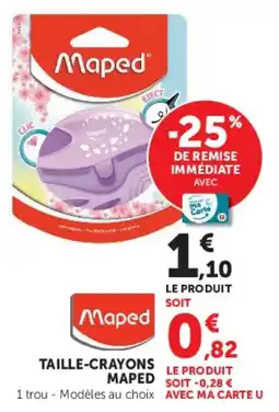 Hyper U Maped Taille-crayons offre