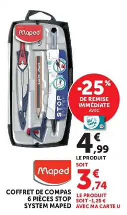 Hyper U Maped COFFRET DE COMPAS 6 PIÈCES STOP SYSTEM offre