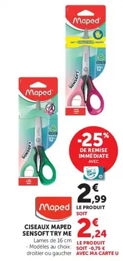 Hyper U Maped Ciseaux Sensoft Try Me offre