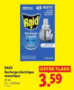 Lidl Raid Recharge électrique moustique offre