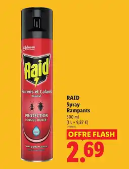 Lidl RAID Spray Rampants offre