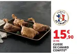 Hyper U CONFIT DE FRANCE CUISSE DE CANARD CONFITE offre