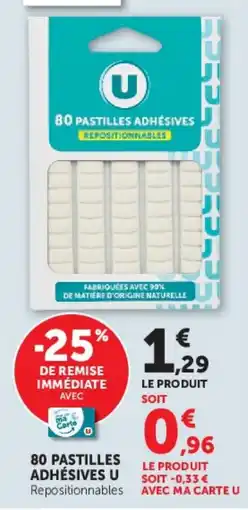 Hyper U U Pastilles adhésives offre