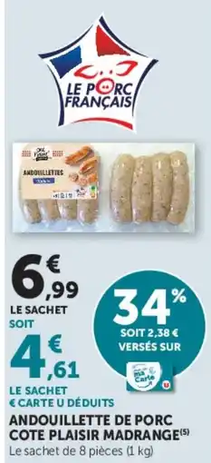 Hyper U ANDOUILLETTE DE PORC offre