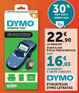 Hyper U DYMO ÉTIQUETEUSE DYMO LETRATAG offre