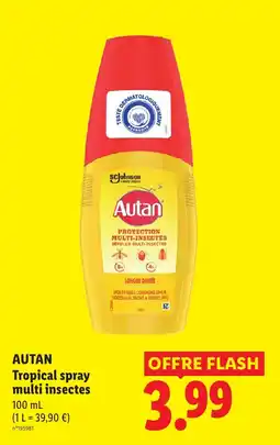 Lidl Autan Tropical spray multi insectes offre
