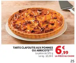 Hyper U Tarte clafoutis aux pommes ou abricots offre