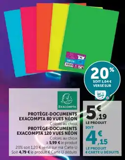 Hyper U EXACOMPTA PROTÈGE-DOCUMENTS offre