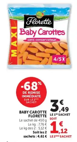 Hyper U Florette Baby Carottes offre