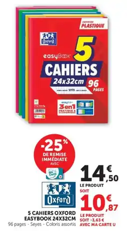 Hyper U Oxford CAHIERS EASYBOOK offre