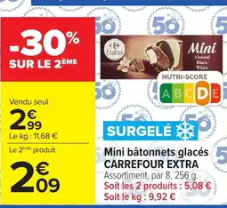 Carrefour Market Carrefour Extra Mini bâtonnets glacés offre