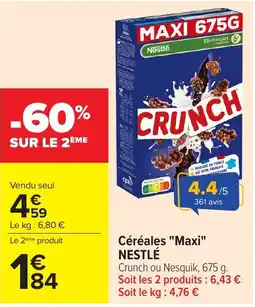 Carrefour Nestlé Crunch offre