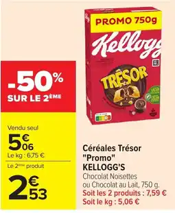 Carrefour Kellogg's Céréales Trésor offre