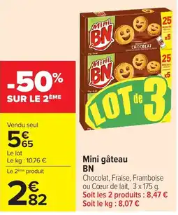 Carrefour Mini gâteau BN offre