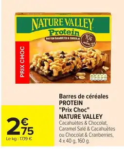 Carrefour NATURE VALLEY Barres de céréales PROTEIN offre