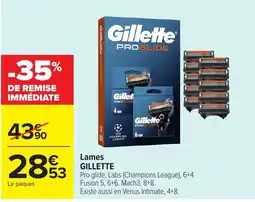 Carrefour Market Gillette Lames offre
