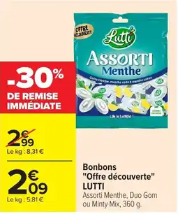 Carrefour LUTTI Assorti Menthe offre