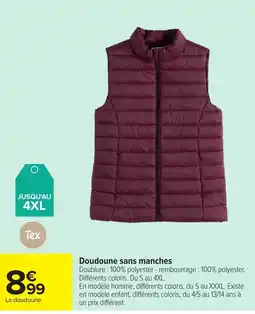 Carrefour Market Tex Doudoune sans manches offre