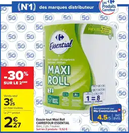 Carrefour Carrefour Essential Essuie-tout Maxi Roll offre