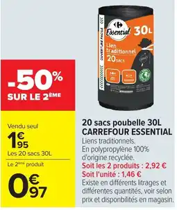 Carrefour Carrefour Essential Lien traditionnel offre