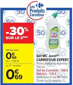 Carrefour CARREFOUR EXPERT Gel WC Javel offre
