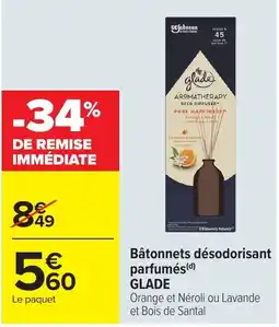 Carrefour GLADE Bâtonnets désodorisant parfumés offre