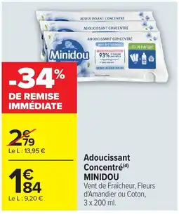 Carrefour Minidou Adoucissant Concentré offre