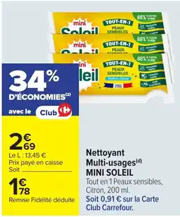 Carrefour mini Soleil offre