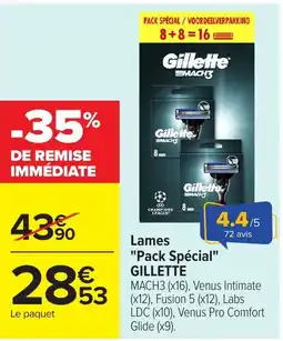 Carrefour Gillette Lames offre