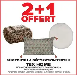 Carrefour Tex home sur toute la décoration textile offre