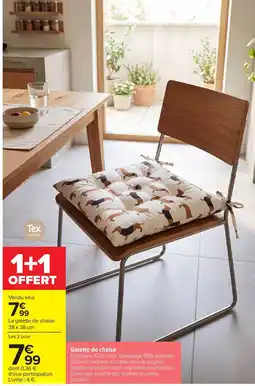 Carrefour Tex HOME Galette de chaise offre
