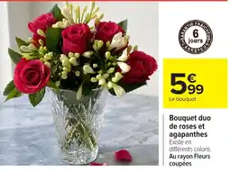 Carrefour Carrefour Bouquet duo de roses et agapanthes offre