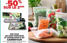 Carrefour Carrefour Sur tous les sacs fraîcheur et congélation à zip offre