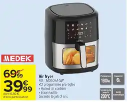 Carrefour MEDEK Air fryer offre