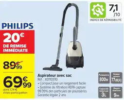 Carrefour PHILIPS Aspirateur avec sac offre