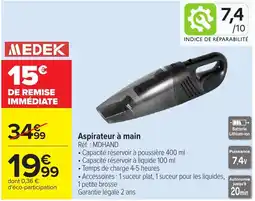 Carrefour MEDEK Aspirateur à main offre