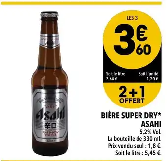 Supeco Bière Super Dry Asahi offre