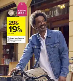 Carrefour Tex Veste en jean homme offre